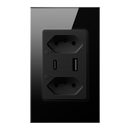 Kit2 Ekaza Interruptor Inteligente Wifi vidro 2.5d 1,2,3,4 botão Touch Alexa Google home