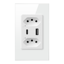 Kit2 Ekaza Interruptor Inteligente Wifi vidro 2.5d 1,2,3,4 botão Touch Alexa Google home