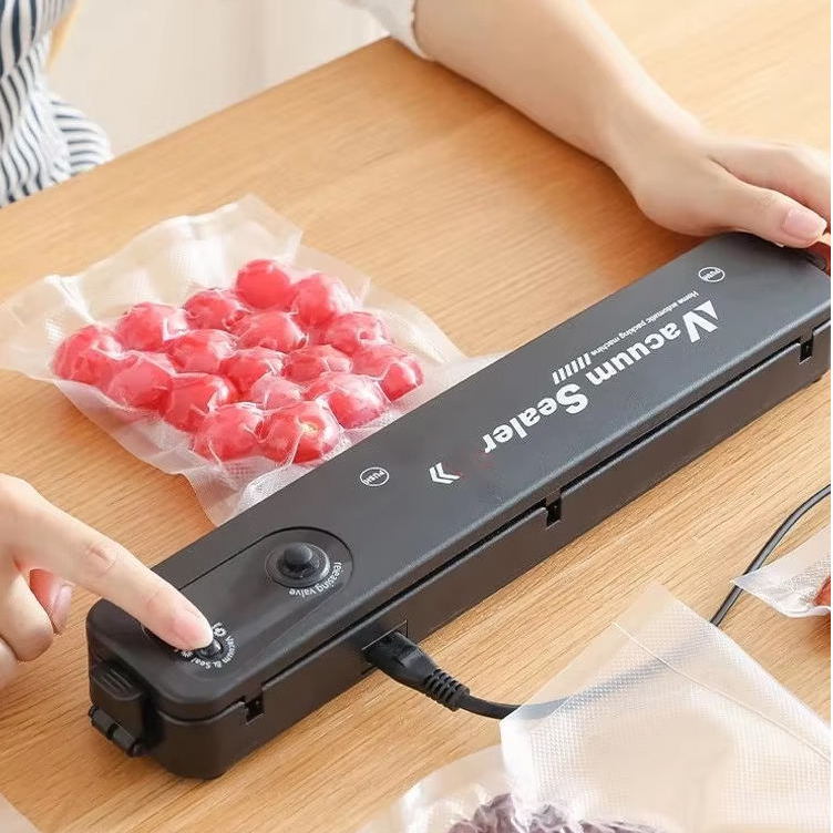 Seladora a Vácuo Portátil para Alimentos - Máquina de Embalar a Vácuo + 10 Sacos de Brinde