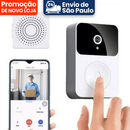 Campainha Wi-Fi Recarregável com Monitoramento HD 24h e Acessórios Completos (Cabo de Dados Incluso) para Sua Segurança