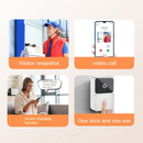 Campainha Wi-Fi Recarregável com Monitoramento HD 24h e Acessórios Completos (Cabo de Dados Incluso) para Sua Segurança