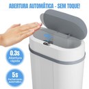 Lixeira Automática 12 Litros Com Sensor Infravermelho Tampa Para Cozinha Banheiro Escritório Quarto CYD