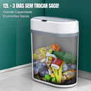 Lixeira Automática 12 Litros Com Sensor Infravermelho Tampa Para Cozinha Banheiro Escritório Quarto CYD