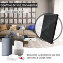 Kit2 Ekaza Interruptor Inteligente Wifi vidro 2.5d 1,2,3,4 botão Touch Alexa Google home