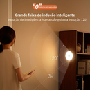Luminária LED Magnética Sensor de Movimento, Recarregável USB Sem Fio, Duas Cores, Lâmpada Noturna Armário Quarto Escada