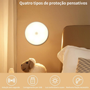 Luminária LED Magnética Sensor de Movimento, Recarregável USB Sem Fio, Duas Cores, Lâmpada Noturna Armário Quarto Escada