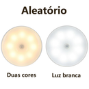 Luminária LED Magnética Sensor de Movimento, Recarregável USB Sem Fio, Duas Cores, Lâmpada Noturna Armário Quarto Escada