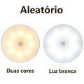 Luminária LED Magnética Sensor de Movimento, Recarregável USB Sem Fio, Duas Cores, Lâmpada Noturna Armário Quarto Escada